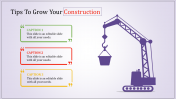 Three Levels Construction PowerPoint Templates Presentation